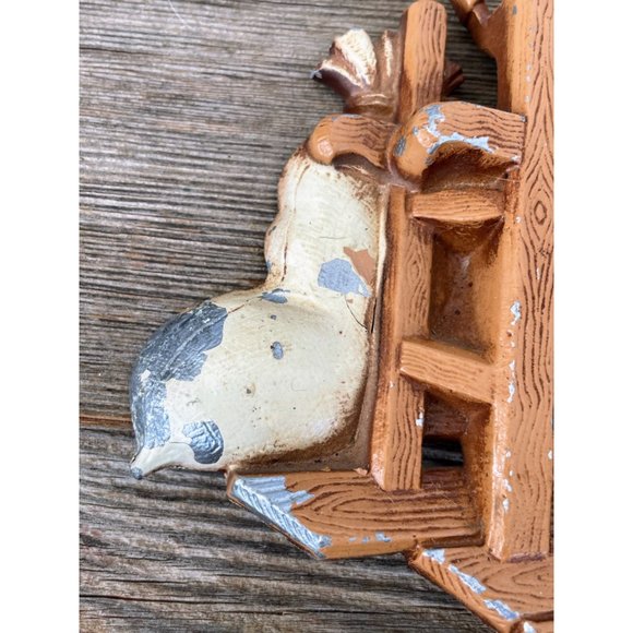 Vintage Cast Metal Kitchen Wall Decor Farmhouse Chippy - Picture 4 of 14